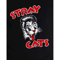 Black - Pack Shot - Stray Cats Unisex Adult Logo T-Shirt