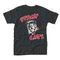 Black - Front - Stray Cats Unisex Adult Logo T-Shirt