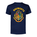 Blue - Front - Harry Potter Unisex Adult Hogwarts Crest T-Shirt