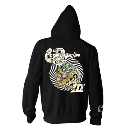 Black - Back - Led Zeppelin Unisex Adult Swirl III Hoodie