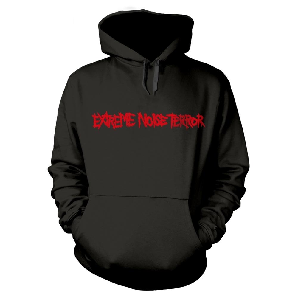 Black - Front - Extreme Noise Terror Unisex Adult Logo Hoodie