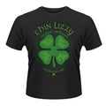Black - Front - Thin Lizzy Unisex Adult Four Leaf Clover T-Shirt