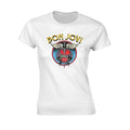 White - Front - Bon Jovi Womens-Ladies 1983 Heart T-Shirt