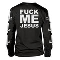 Black - Back - Marduk Unisex Adult Fuck Me Jesus Long-Sleeved T-Shirt