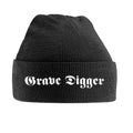Black - Front - Grave Digger Unisex Adult Logo Beanie