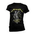 Black - Front - Metallica Womens-Ladies And Justice For All Tracks T-Shirt