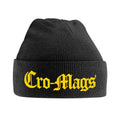Black-Yellow - Front - Cro-Mags Unisex Adult Logo Beanie