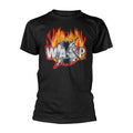 Black - Front - W.A.S.P Unisex Adult Sawblade Logo T-Shirt