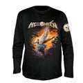 Black - Front - Helloween Unisex Adult Angel Long-Sleeved T-Shirt