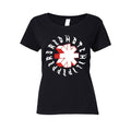 Black - Front - Red Hot Chilli Peppers Womens-Ladies Hand Drawn T-Shirt