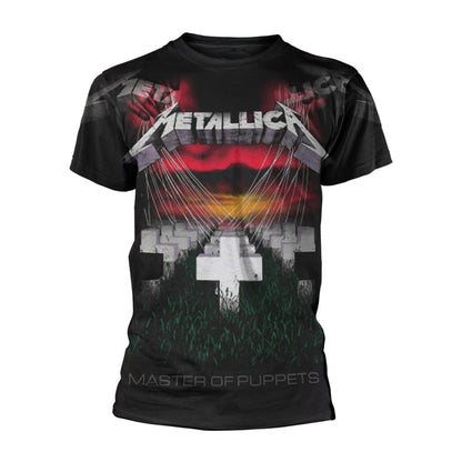 Black - Front - Metallica Unisex Adult Puppets Faded T-Shirt