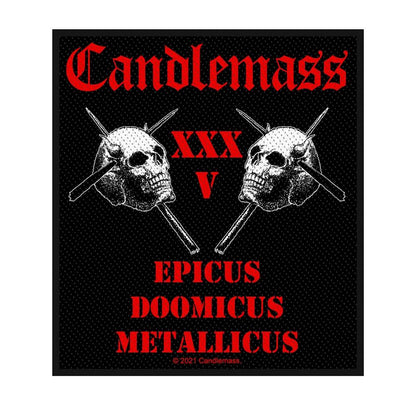 Black-Red - Front - Candlemass Epicus Logo Patch