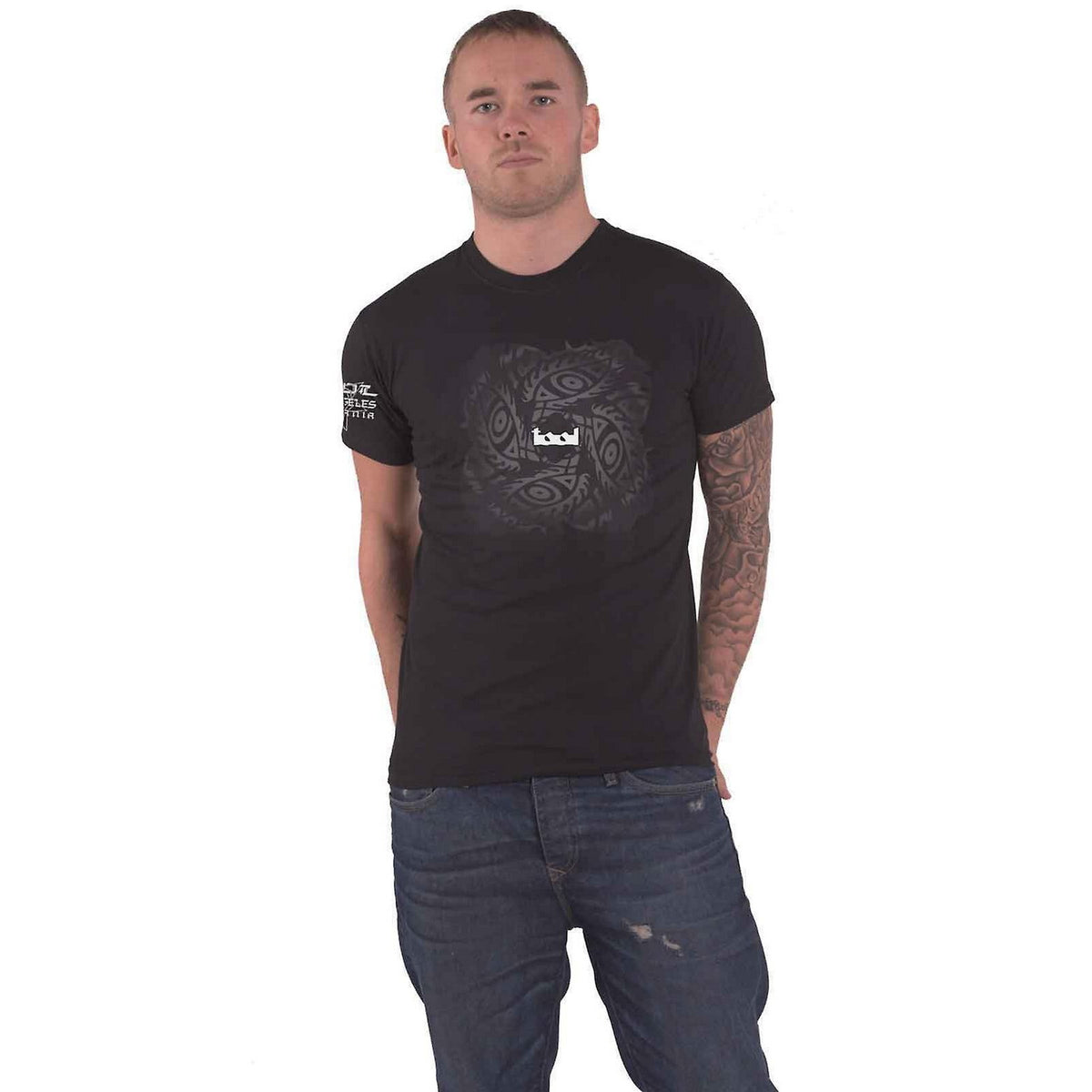 Black - Side - Tool Unisex Adult Tonal T-Shirt