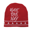 Red - Back - Aerosmith Unisex Adult Walk This Way Beanie