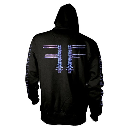 Black - Back - Fear Factory Unisex Adult Demanufacture Pocket Full Zip Hoodie
