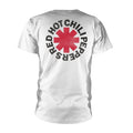 White - Back - Red Hot Chilli Peppers Unisex Adult Worn Asterisk T-Shirt