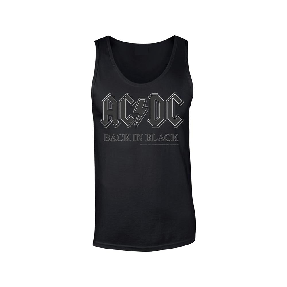 Black - Front - AC-DC Mens Tank Top