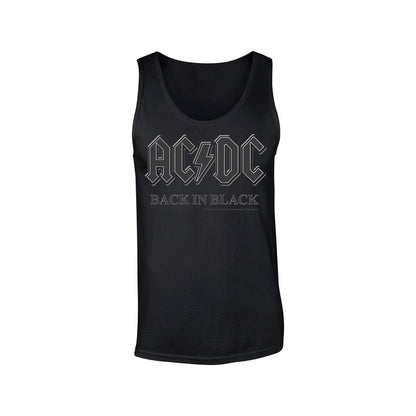 Black - Front - AC-DC Mens Tank Top