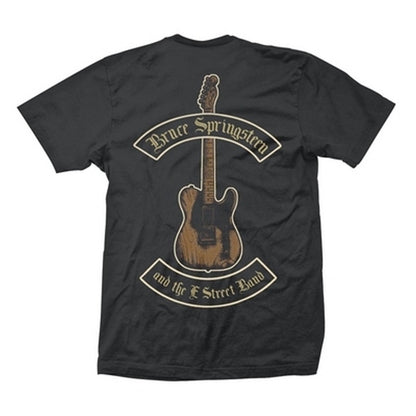 Black - Back - Bruce Springsteen & The E Street Band Unisex Adult Motorcycle Guitar T-Shirt