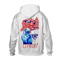 White - Back - Death Unisex Adult Leprosy Posterized Hoodie