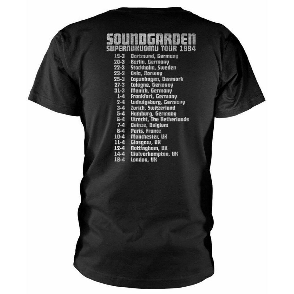 Black - Back - Soundgarden Unisex Adult Superunknown Tour 94 T-Shirt