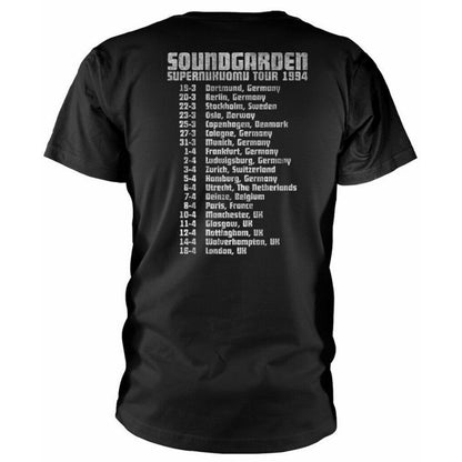 Black - Back - Soundgarden Unisex Adult Superunknown Tour 94 T-Shirt