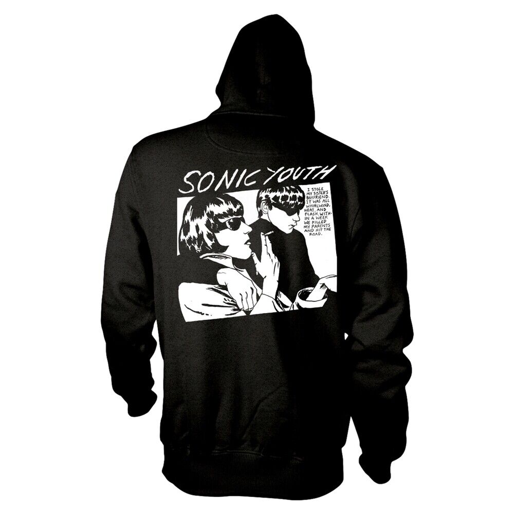 Black - Back - Sonic Youth Unisex Adult Goo Album Cover Full Zip Hoodie