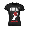 Black - Front - Green Day Womens-Ladies American Idiot Heart T-Shirt