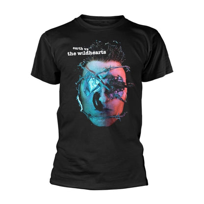 Black - Front - The Wildhearts Unisex Adult Earth Vs The Wildhearts T-Shirt
