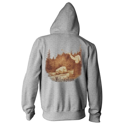 Grey - Back - Burzum Unisex Adult Filosofem 2 Full Zip Hoodie