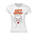 White - Front - Katy Perry Womens-Ladies Illustrated Eye T-Shirt