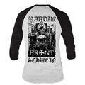 White - Back - Marduk Unisex Adult Frontschwein 3-4 Sleeve T-Shirt