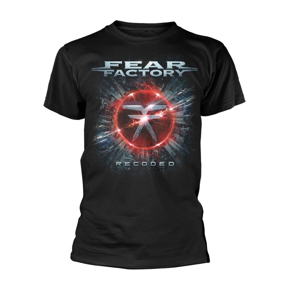 Black - Front - Fear Factory Unisex Adult Recoded T-Shirt