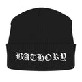 Black - Front - Bathory Logo Embroidered Beanie