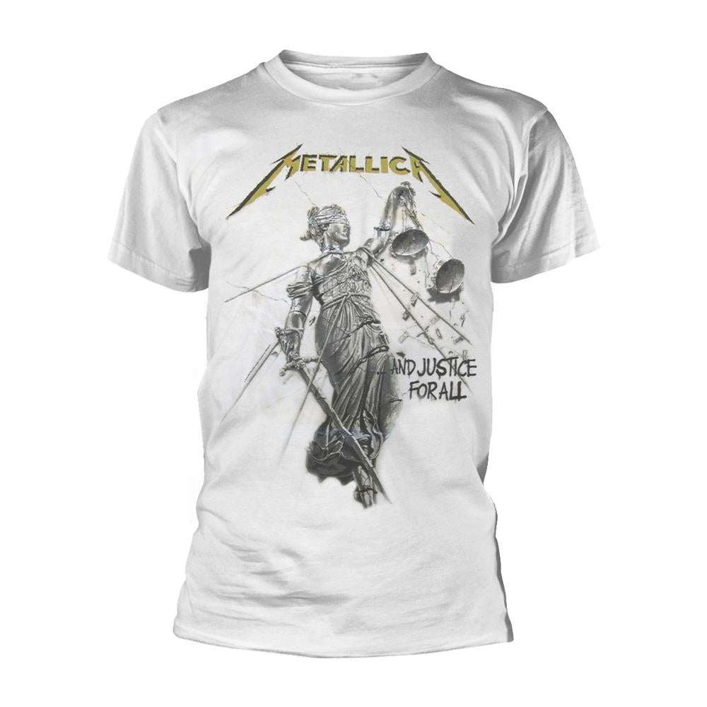 White - Front - Metallica Unisex Adult And Justice For All T-Shirt