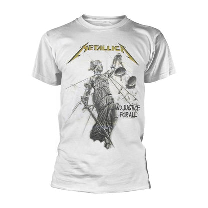 White - Front - Metallica Unisex Adult And Justice For All T-Shirt
