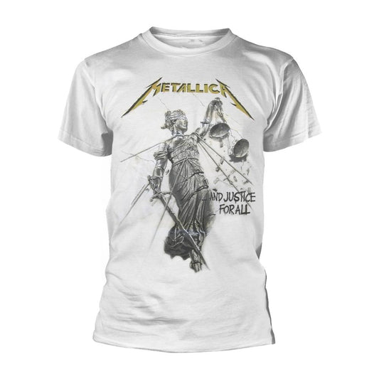 White - Front - Metallica Unisex Adult And Justice For All T-Shirt