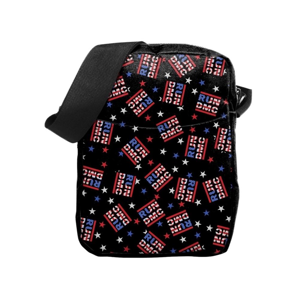 Black - Front - Run DMC USA Logo Crossbody Bag