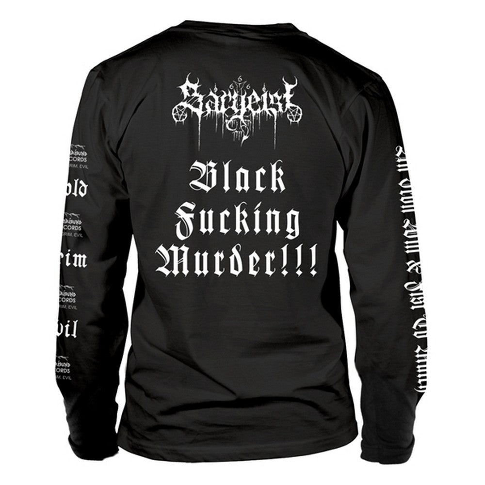Black - Back - Sargeist Unisex Adult Satanic Shatraug Long-Sleeved T-Shirt