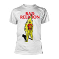White - Front - Bad Religion Unisex Adult Boy On Fire T-Shirt
