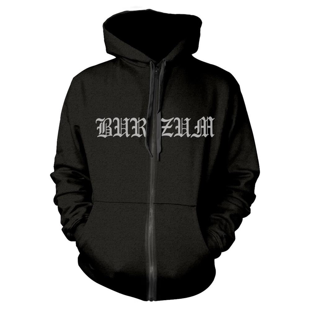 Black - Front - Burzum Unisex Adult Aske Full Zip Hoodie