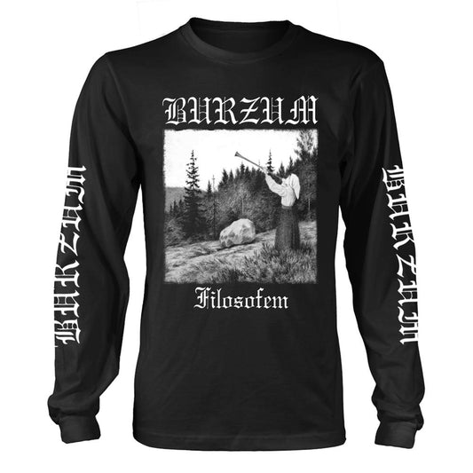 Black - Front - Burzum Unisex Adult Filosofem 2018 Long-Sleeved T-Shirt