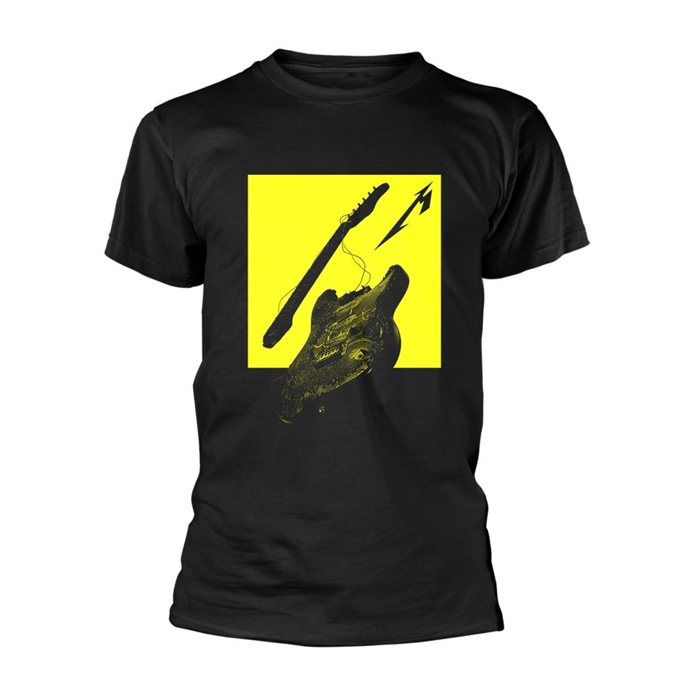Black - Front - Metallica Unisex Adult 72 Seasons Guitar T-Shirt