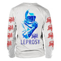 White - Back - Death Unisex Adult Leprosy Posterized Long-Sleeved T-Shirt