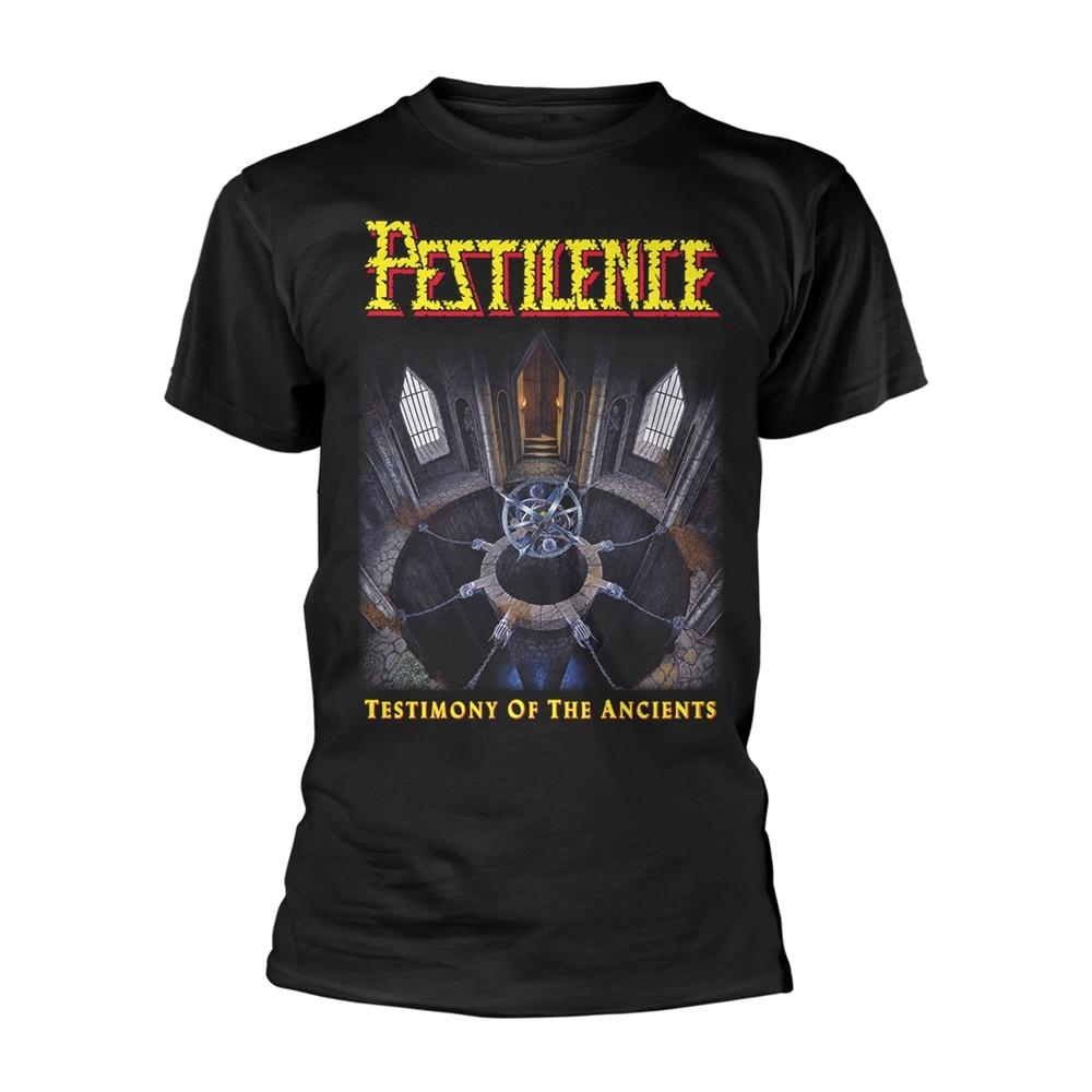 Black - Front - Pestilence Unisex Adult Testimony Of The Ancients T-Shirt