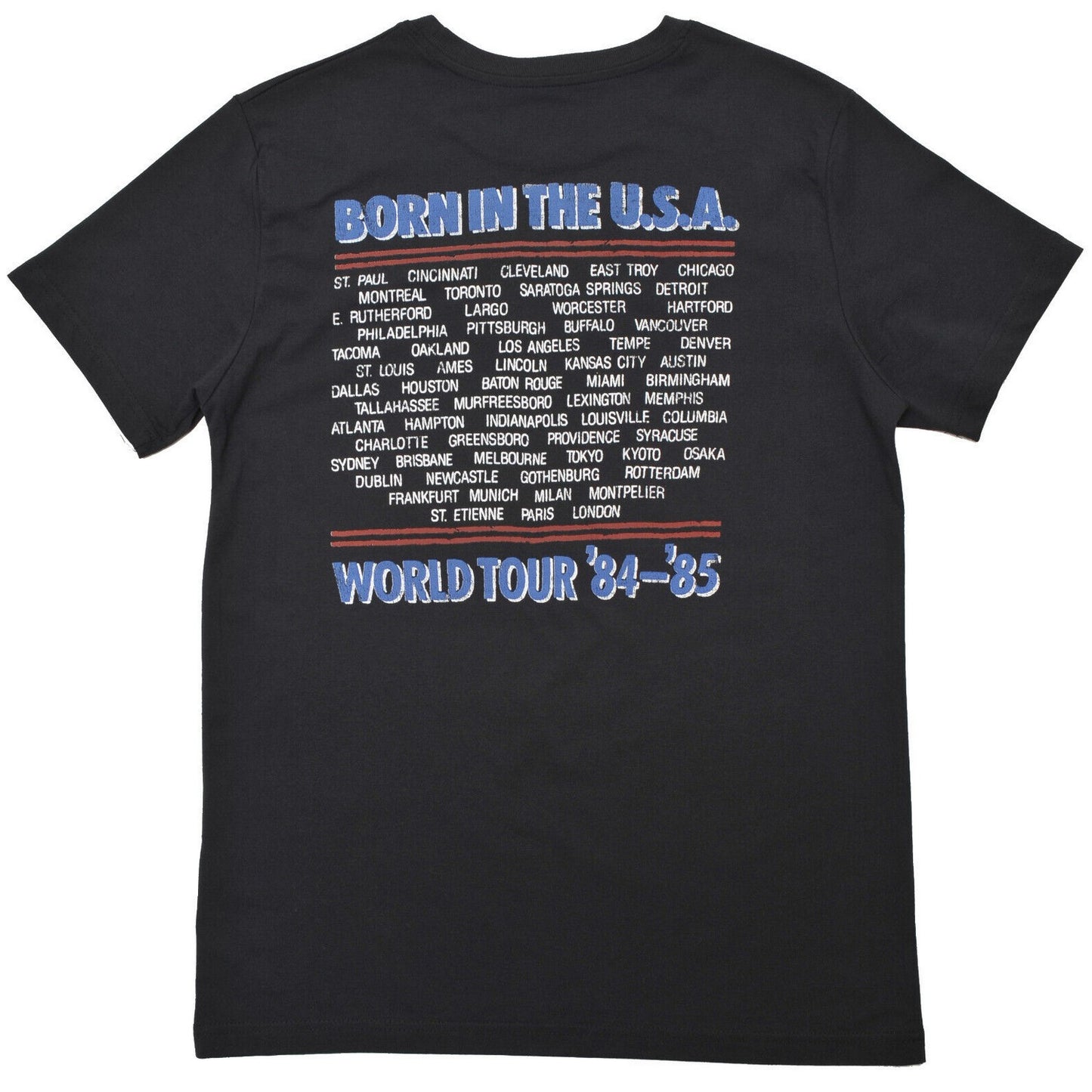 Black - Back - Bruce Springsteen Unisex Adult Tour ´84-´85 T-Shirt