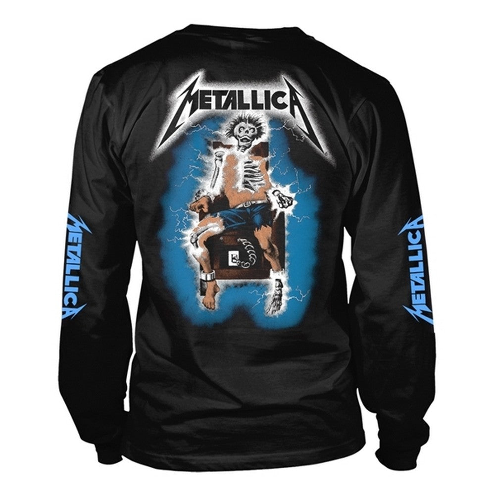 Black - Back - Metallica Unisex Adult Ride The Lightning Long-Sleeved T-Shirt