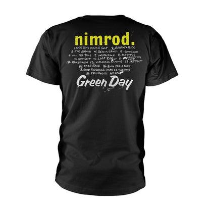 Black - Back - Green Day Unisex Adult Nimrod Portrait Back Print T-Shirt