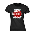 Black - Front - New Model Army Womens-Ladies Logo T-Shirt
