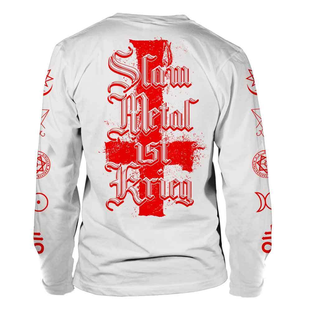 White - Back - Ingested Unisex Adult Krieg Long-Sleeved T-Shirt